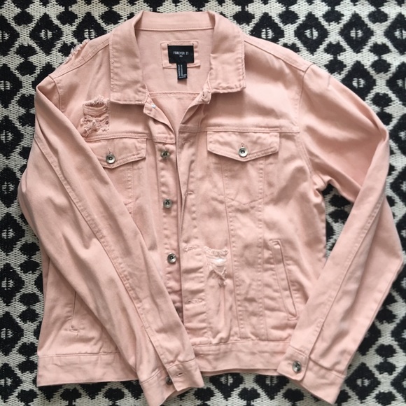 baby pink denim jacket for men